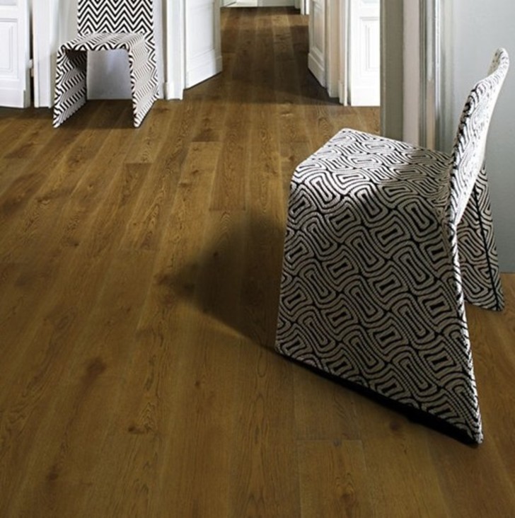 Kahrs Nouveau Rich Oak Engineered 1-Strip Wood Flooring, Brown Stained, Brushed, Matt Lacquered, 187x3.5x15mm Image 2