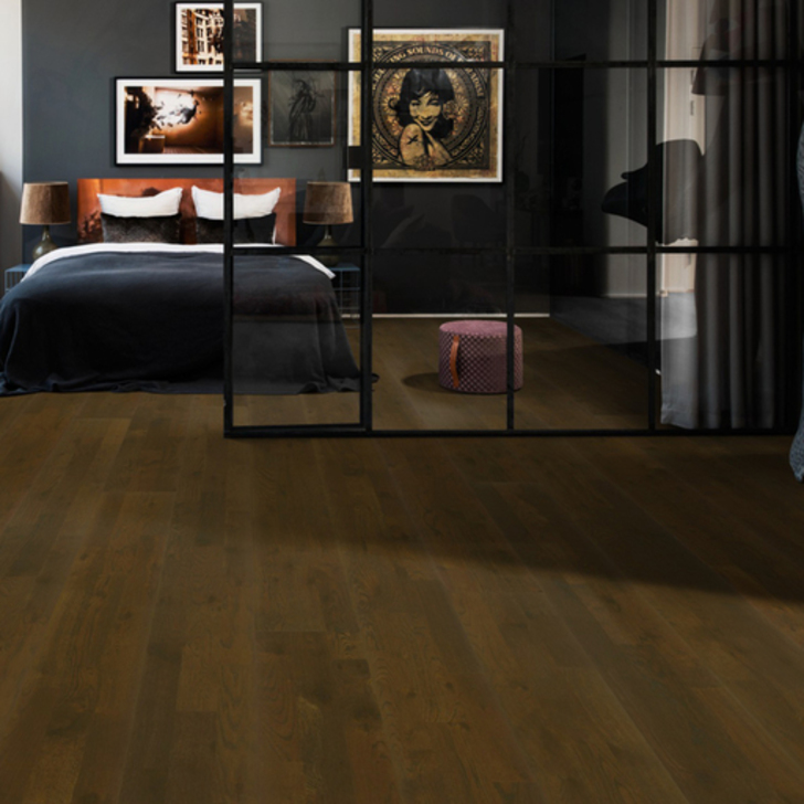 Kahrs Harmony Brownie Engineered Oak Flooring, Rustic, Brushed, Matt Lacquered, 200x3.5x15mm Image 3