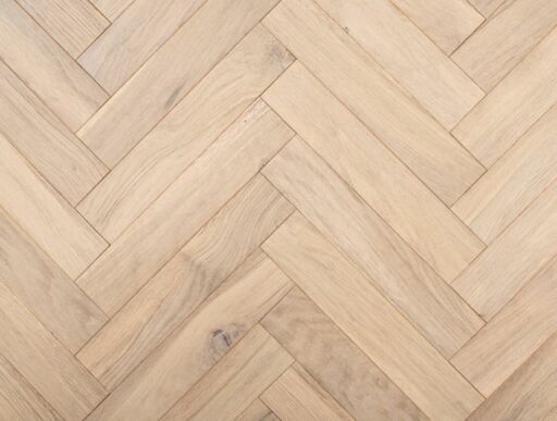 Brackenveil Herringbone Engineered Oak Flooring, Rustic, White Smoked, Brushed, UV Oiled, 70x20x350mm Image 1