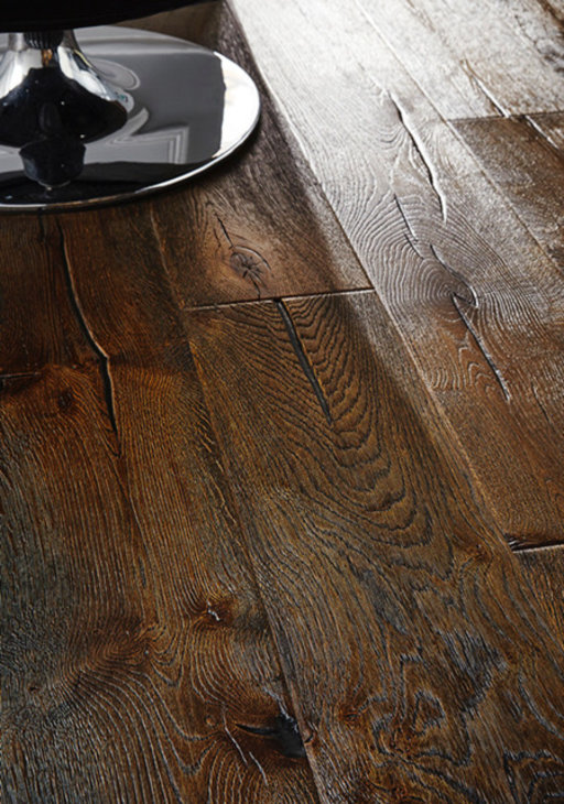 Chene Antique Black Distressed Oak Engineered Flooring, 220x15x2200mm Image 1