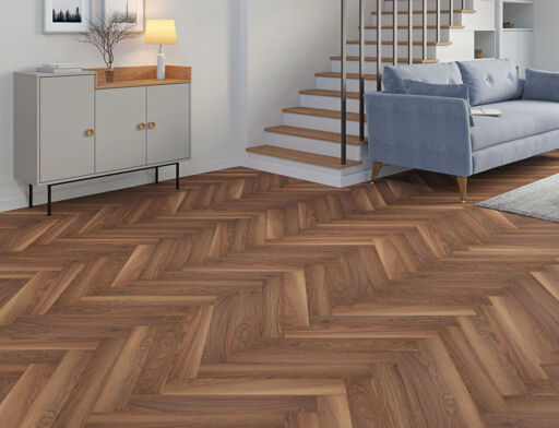 Farso Oak Laminate Flooring, Herringbone, 100x8x600mm Image 2