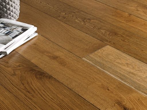 Chene Engineered Oak Flooring, Smoked, Brushed, UV Lacquered, 190x20x1900mm Image 1