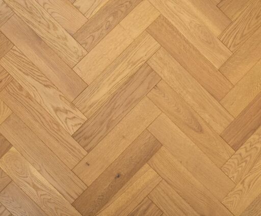 Cloudfern Herringbone Engineered Oak Flooring, Golden, Brushed, UV Lacquered, 90x15x400mm Image 1