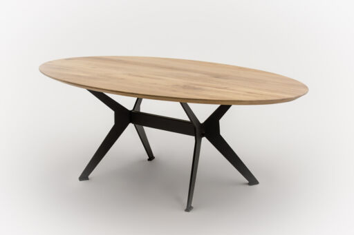 Ellipse Shaped Dining Table, 30mm Solid Oak Top, 1000x1800mm Image 3