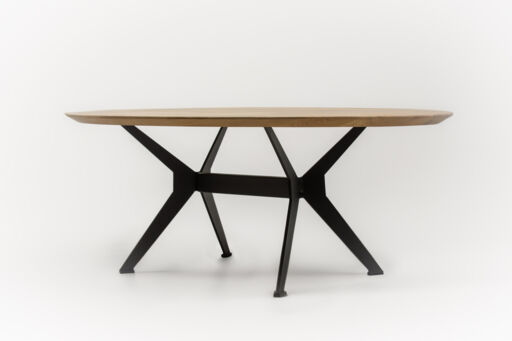 Ellipse Shaped Dining Table, 30mm Solid Oak Top, 1100x2200mm Image 2