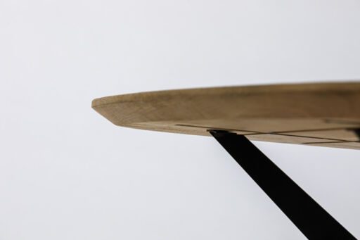 Ellipse Shaped Dining Table, 30mm Solid Oak Top, 1200x2400mm Image 4