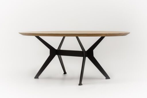 Ellipse Shaped Dining Table, 30mm Solid Oak Top, 1200x2400mm Image 2