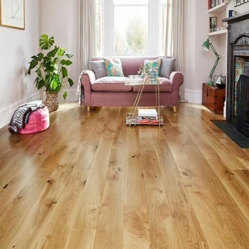 Evergreen Oxford Engineered Oak Flooring, Natural, Brushed & Lacquered, 125x14xRLmm Image 1