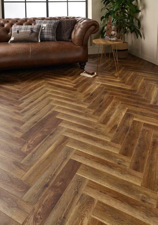 Evolve Bergen Herringbone Laminate Flooring, 95x12x470mm Image 1