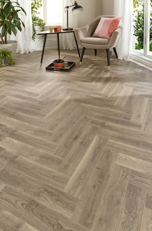 Evolve Oslo Herringbone Laminate Flooring, 95x12x470mm Image 1