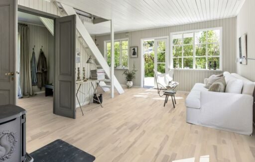 Kahrs Ground Ash Coral Engineered 3-Strip Wood Flooring, Matt Lacquered, 188x13x2266mm Image 3