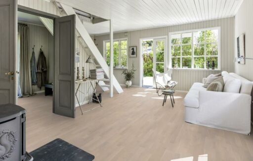 Kahrs Ground Oak Chalk Engineered 3-Strip Wood Flooring, Matt Lacquered, 188x13x2266mm Image 3