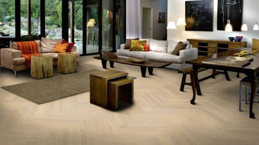 Kahrs Herringbone Oak AB White Engineered Flooring, Prime, Brushed & Oiled, 120x600x11mm Image 3
