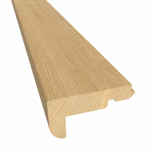 Kahrs Oak Solid Stair Nosing for 15mm Woodloc, Satin Lacquered, 35x60x1200mm Image 1