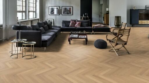 Kahrs Studio White Herringbone Engineered Oak Flooring, Prime, Matt Lacquered, 70x11x490mm Image 2