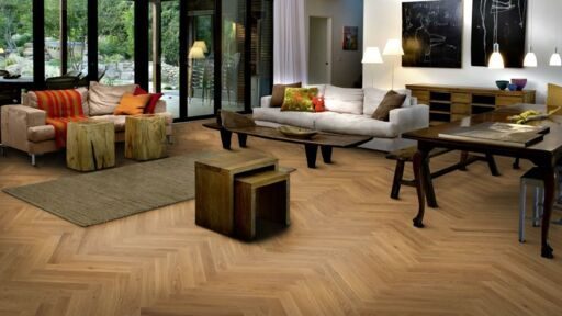 Kahrs Studio CD Herringbone Engineered Oak Flooring, Natural, Oiled, 70x11x490mm Image 2