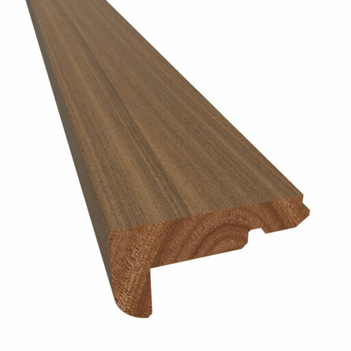 Kahrs Walnut Solid Stair Nosing for 15 mm Woodloc, Satin Lacquered, 35x60x1830mm Image 1