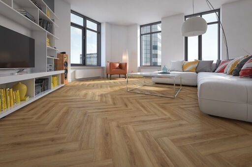 Longevity SPC Herringbone EW2600 Honey Oak, 615x123x4mm Image 2