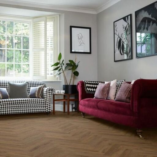 Polyflor Colonia Hamilton Oak Herringbone Vinyl Flooring 76.2x2x457.2mm Image 2