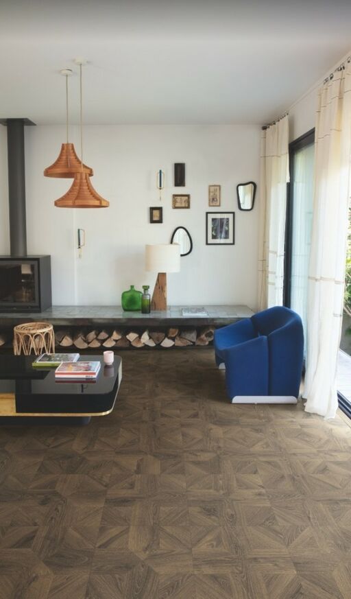 QuickStep Impressive Patterns, Royal Oak Dark Brown Laminate Flooring, 8mm Image 2