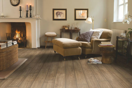 QuickStep Impressive Ultra Scraped Oak Grey Brown Laminate Flooring, 12mm Image 3