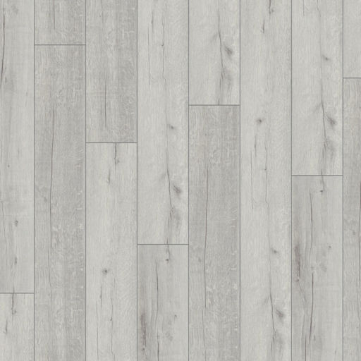 Robusto Rip Oak White Laminate Flooring, 12mm Image 2