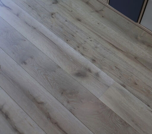 Tradition Engineered Oak Flooring, Whiteleaf Grey, Brushed, Matt Lacquered, 190mm x 14mm x 1900mm Image 1