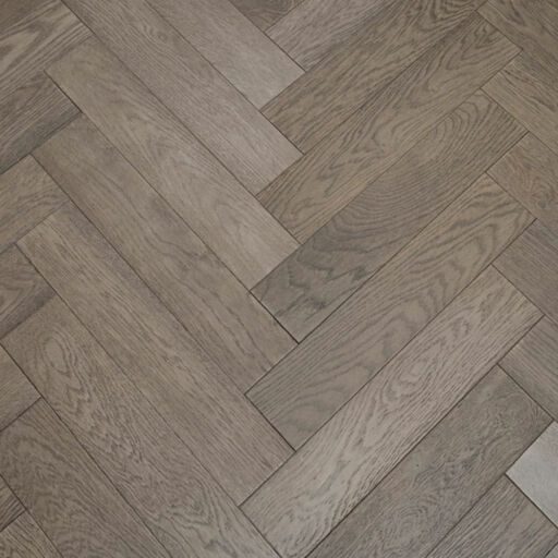 Tradition Engineered Oak Parquet Flooring, Gunmetal Grey, Prime, Brushed, Matt Lacquered, 125x18x600mm Image 4
