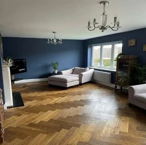 Tradition Nature Engineered Oak Herringbone Cognac Stained, Handscraped, UV Oiled 120x15x600mm Image 3