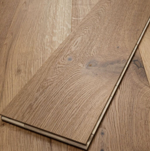 Tradition  Engineered Oak Flooring, Natural, Brushed, Oiled, 190mm x14mm x1900 mm Image 3