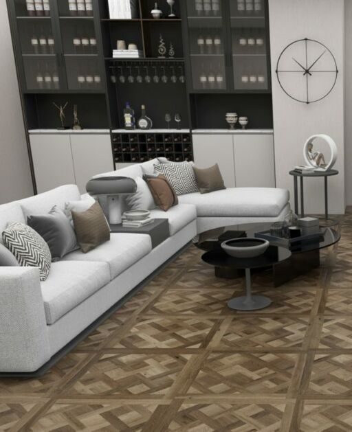 Tradition SPC Versailles Panel Caramel Brown Vinyl Flooring, 600x6.5x600mm Image 2