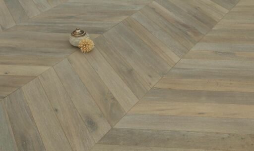 Tradition Select Engineered Oak Chevron Flooring, Smoked & Brushed, White Oiled 90x18x600mm Image 2