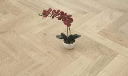 Tradition Select Engineered Oak Herringbone Flooring, Brushed Unfinished, 125x14x600mm Image 2