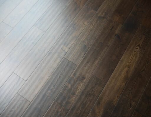 Tradition Solid Coffee Oak Hardwood Flooring, Rustic, Handscraped, Matt Lacquered, RLx125x18mm Image 1