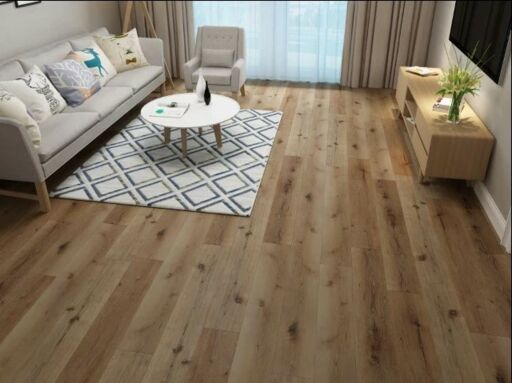 Tradition WPC Classic Oak Vinyl Flooring Planks (with 1mm built-in underlay), 178x6.5x1217mm Image 1