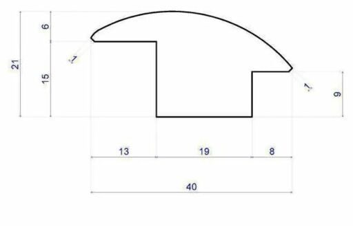 Traditions Solid Oak Wood-To-Carpet Threshold, Unfinished, 15mm, 0.9m Image 2