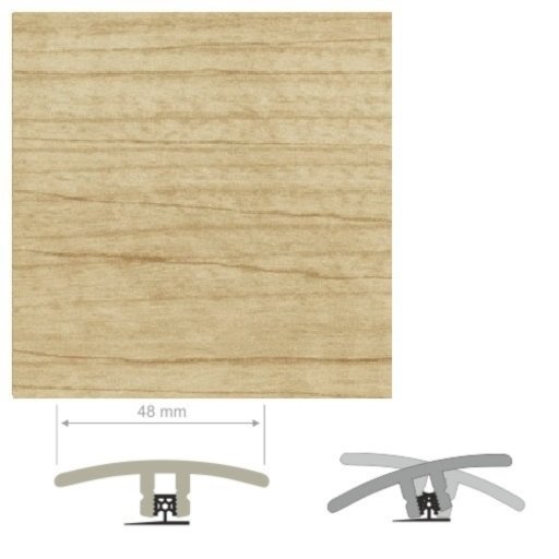 HDF Unistar Light Varnished Maple Threshold For Laminate Floors, 90cm Image 2
