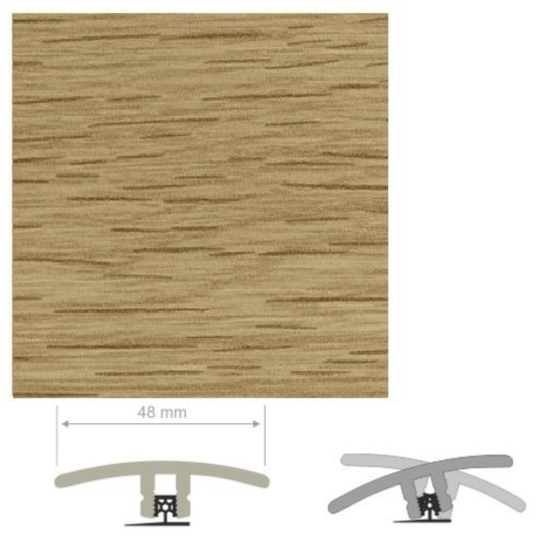 HDF Unistar Natural Oak Threshold For Laminate Floors, 90cm Image 2