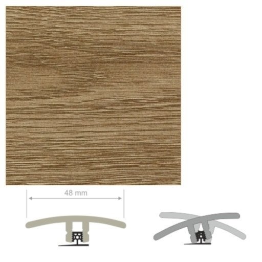 HDF Unistar Dark Oak Threshold For Laminate Floors, 90cm Image 1