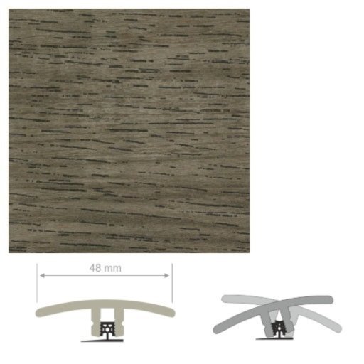 HDF Unistar Prestige Oak Threshold For Laminate Floors, 90cm Image 2