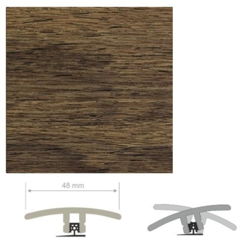 HDF Unistar Highland Oak Threshold For Laminate Floors, 90cm Image 1