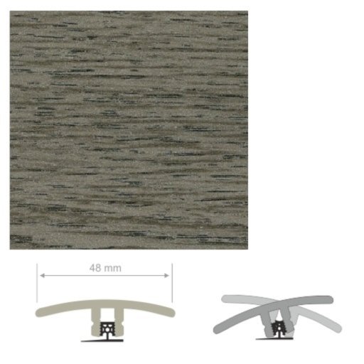 HDF Unistar Silver Ash Threshold For Laminate Floors, 90cm Image 1