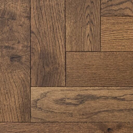 V4 Deco Parquet, Tannery Brown Engineered Oak Flooring, Rustic, Distressed & UV Colour Oiled, 90x14x400mm Image 2
