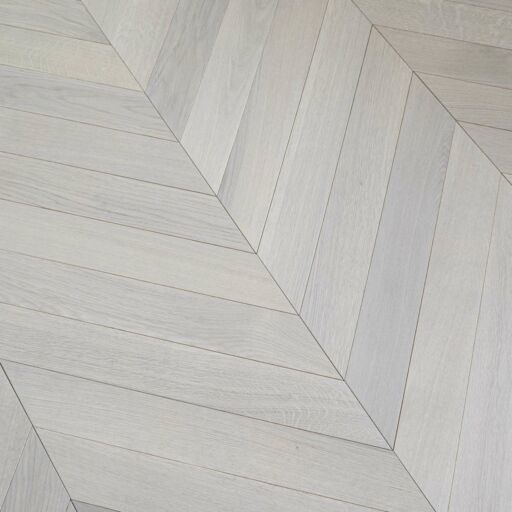 V4 Tundra Chevron, Misty Grey, Engineered Oak Flooring, Rustic, Brushed & UV Oiled, 90x9x610mm Image 1