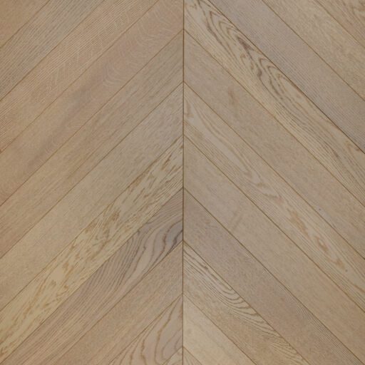 V4 Tundra Chevron, Seashell Engineered Oak Flooring, Rustic, Brushed & UV Oiled, 90x9x610mm Image 1