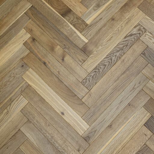 V4 Tundra Herringbone, Thermo Engineered Oak Flooring, Rustic, Brushed & UV Oiled, 70x11x490mm Image 2