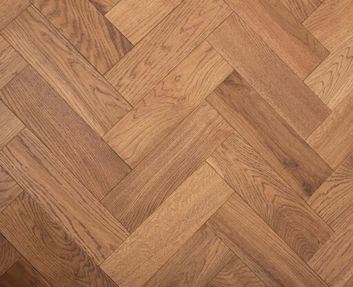 Veilbloom Herringbone Engineered Oak Flooring, Antique Colour, Brushed, Handscraped, UV Lacquered, 90x14x300mm Image 1