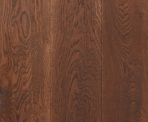 Xylo Dark Walnut Stained Engineered Oak Flooring, Rustic, Handscraped, Brushed & UV Oiled, 190x4x20mm Image 1