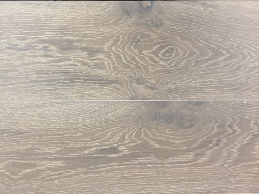 Xylo Polar White Stained Engineered Oak Flooring, Rustic, Brushed & UV Oiled, 14x3x240mm Image 1