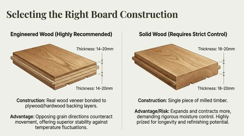Choosing the right wood for underfloor heating
